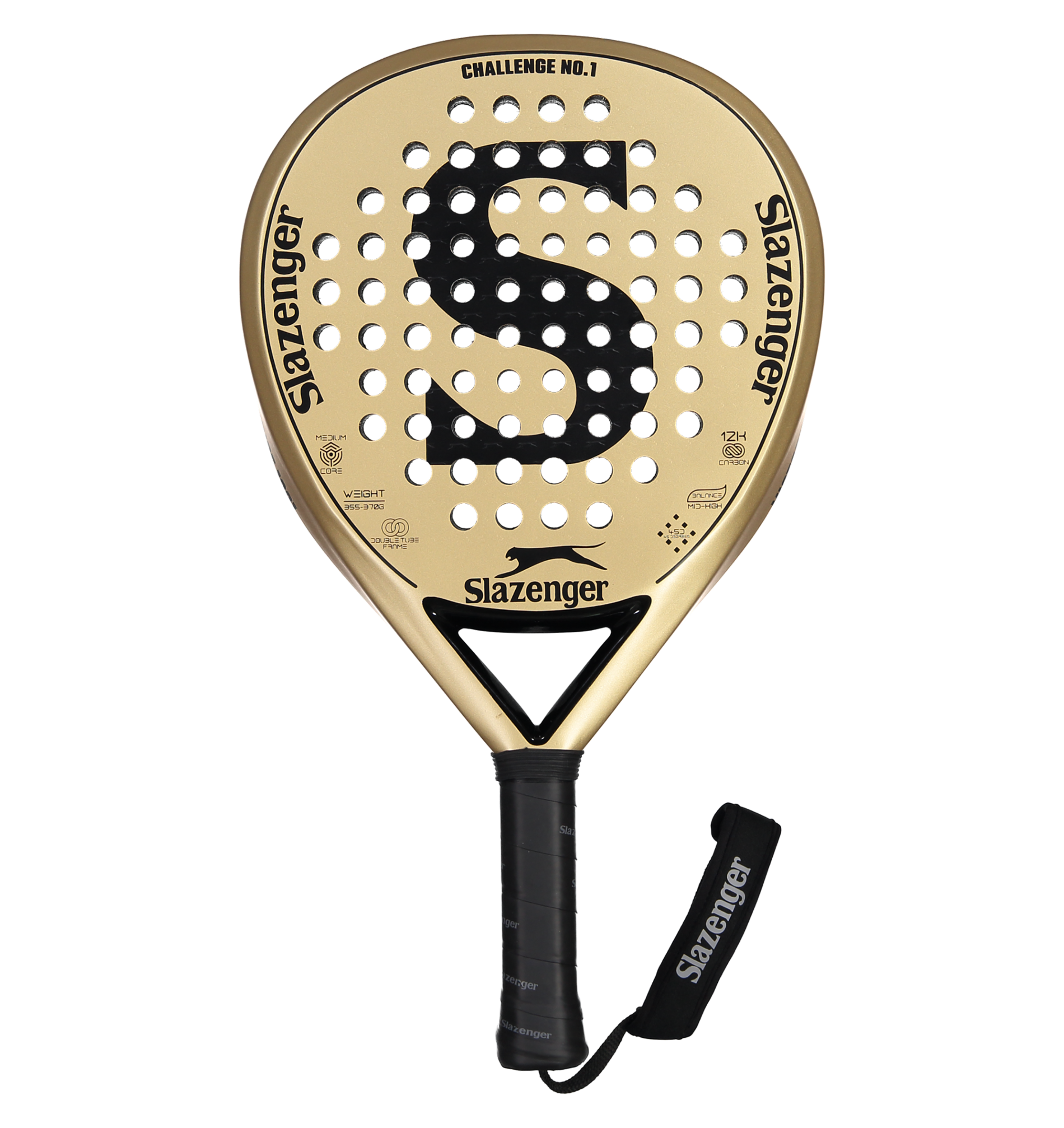 Slazenger Padel Challenge Padel Racket No.1 Hybrid 12K (Gold)