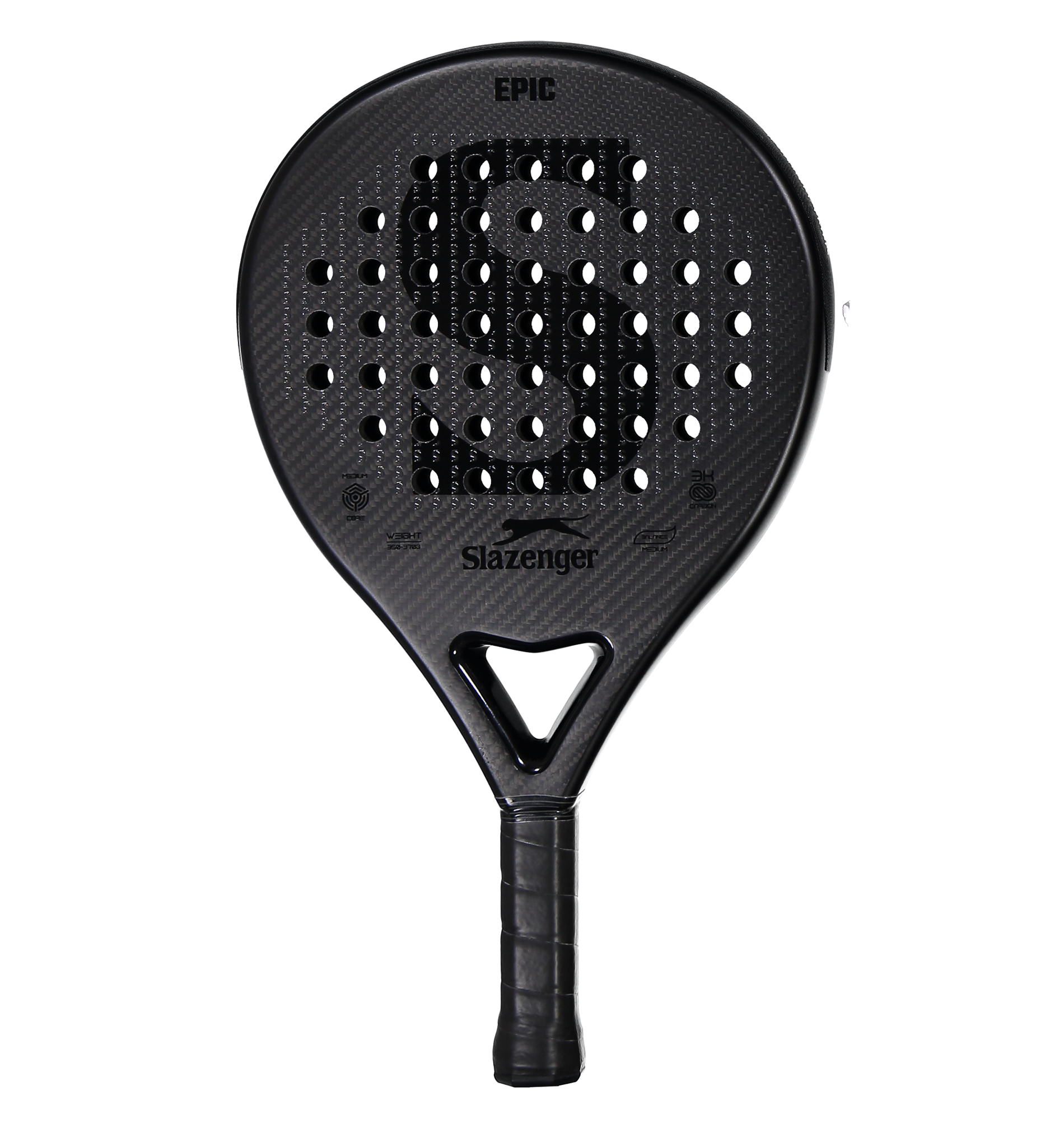 Slazenger Padel Panther Padel Racket Epic Hybrid Round 3K (Black)