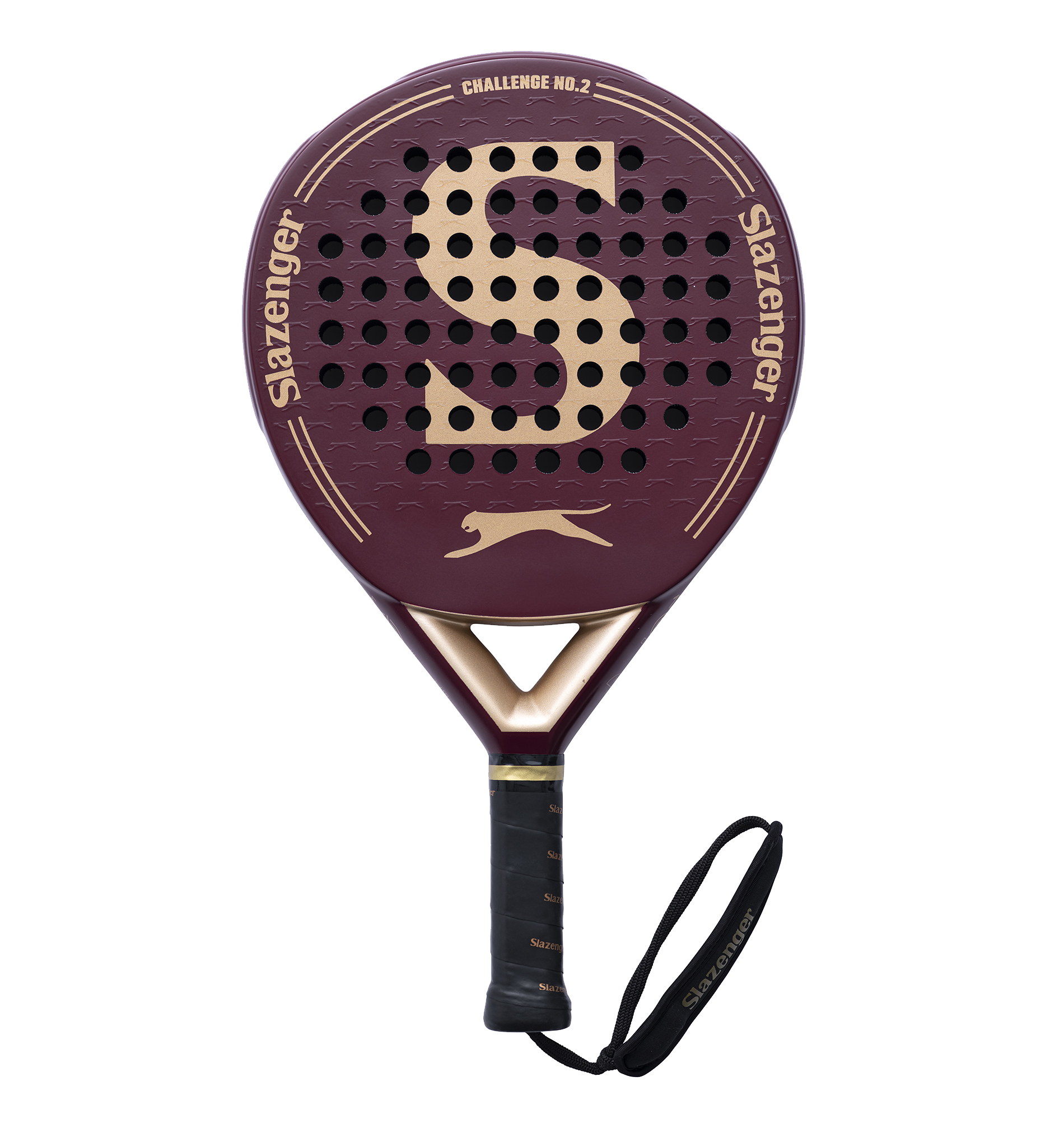 Slazenger Padel Challenge Padel Racket No.2 Round 12K (Harvard Red)